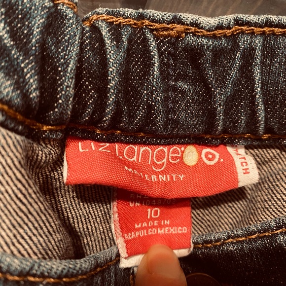 Motherhood Maternity Red Belly Graphic Tee and Liz Lange Jean Set - Size M / 10 - Picture 7 of 7